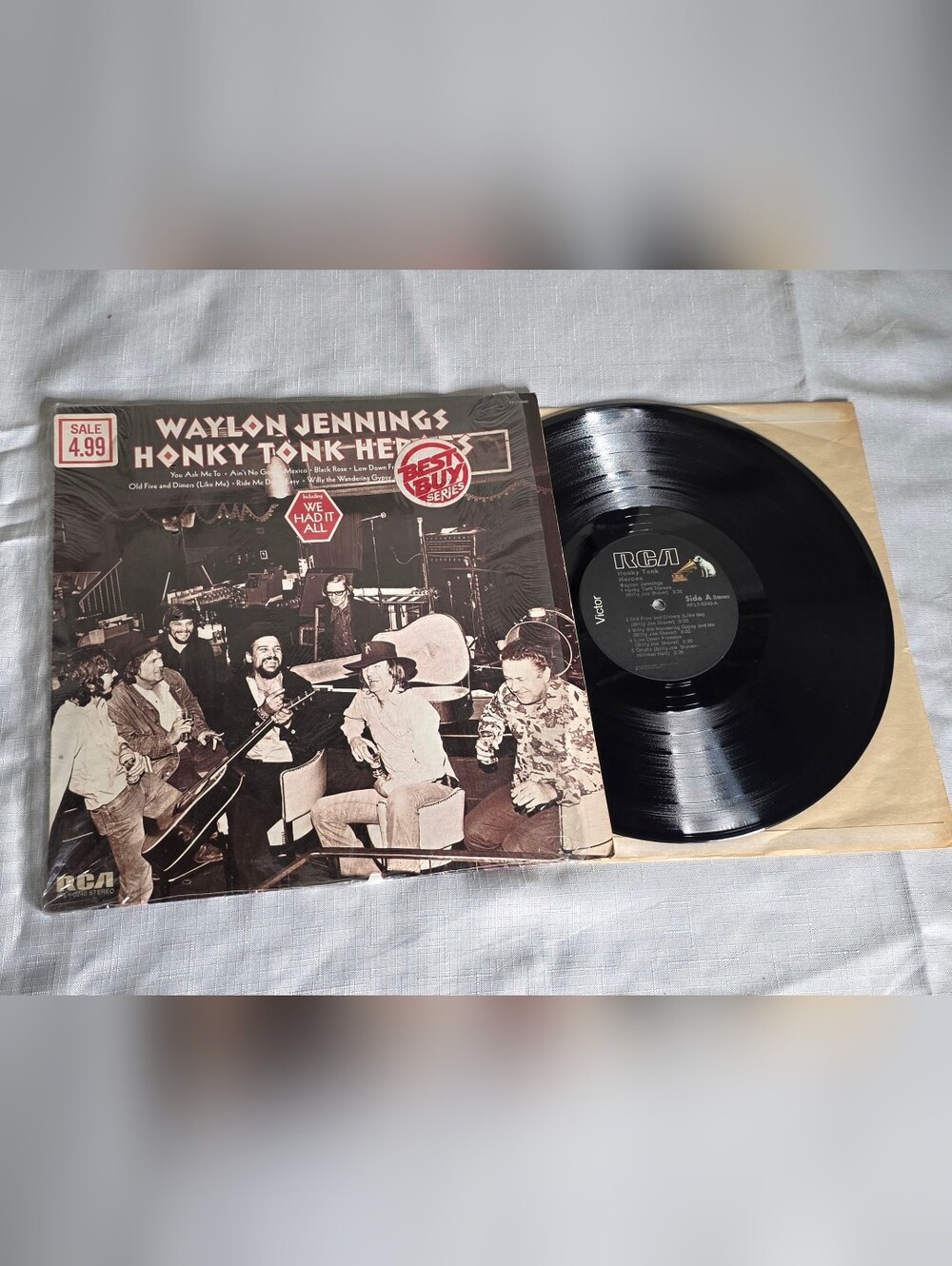 Honky Tonk Heroes Waylon Jennings RCA [1973] LP Vinyl APL1-0240 Stereo Vintage